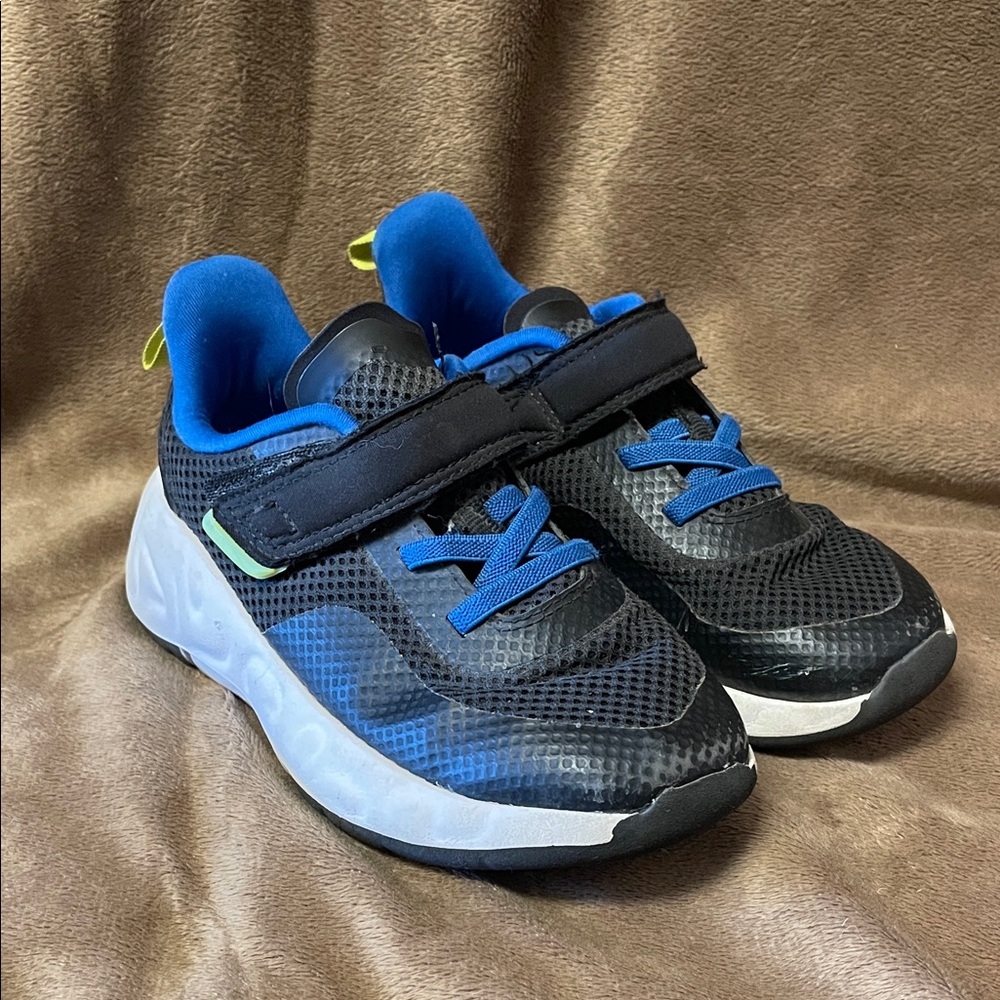 Kids Black and Blue Athletic Shoes